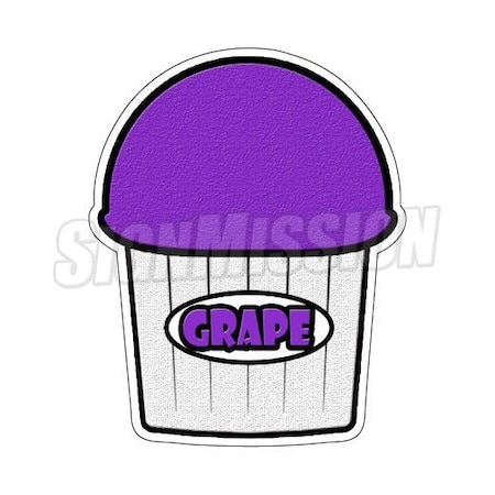 Signmission GRAPE FLAVOR Italian Ice Decal shaved ice cart trailer stand sticker, D-DC-48-Grape Flavor D-DC-48-Grape Flavor